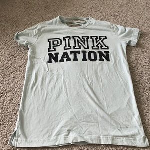PINK blue shirt top pink nation